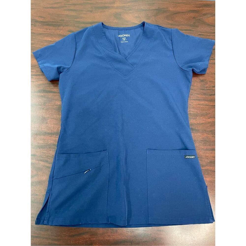 Jockey Navy V-Neck Scrub Top Size X-Small
